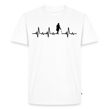 Probes Heartbeat Metal Detector Treasure Hunter - Men's Premium Organic T-Shirt - white - Front - Nico (187cm)