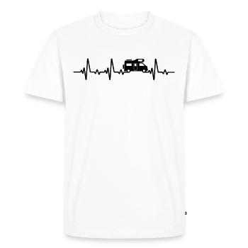Camping Herzschlag Motorhome Campsite Camper - Men's Premium Organic T-Shirt - white - Front - Nico (187cm)