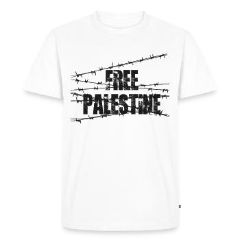 Palestine libre - T-shirt Premium bio Homme - blanc - Devant - Nico (187cm)