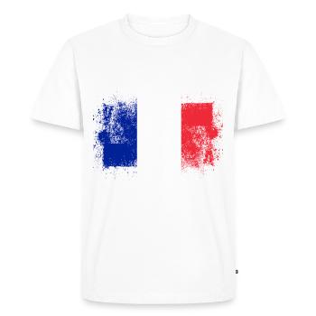 France - T-shirt Premium bio Homme - blanc - Devant - Nico (187cm)