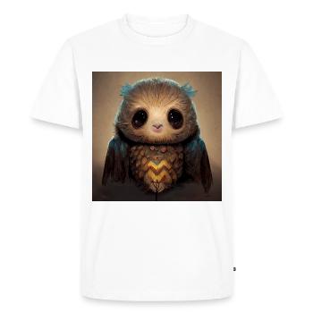 Cute owl hybrid - Men's Premium Organic T-Shirt - white - Front - Nico (187cm)