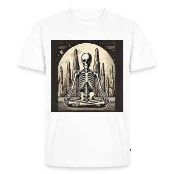 Skeleton in Solitude Illustration - Men's Premium Organic T-Shirt - white - Front - Nico (187cm)