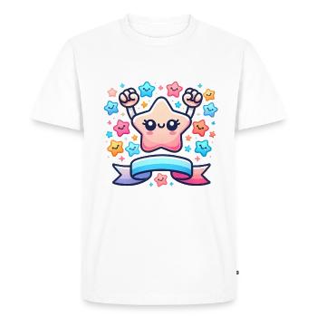 16 ans de célébration des étoiles - T-shirt Premium bio Homme - blanc - Devant - Nico (187cm)