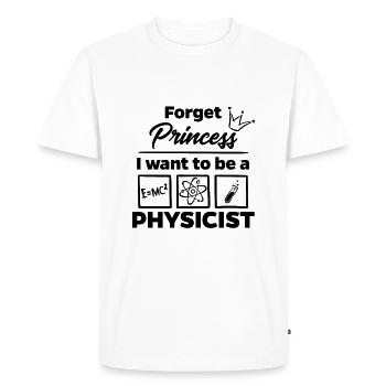 Physicist instead of princess - Men's Premium Organic T-Shirt - white - Front - Nico (187cm)