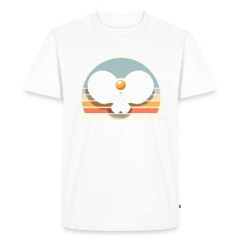 Ping-pong - T-shirt Premium bio Homme - blanc - Devant - Nico (187cm)