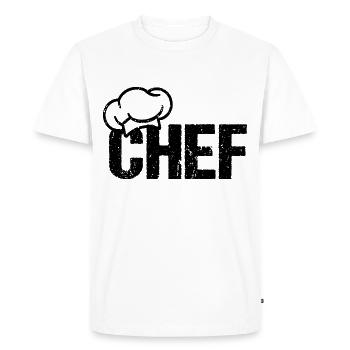 Chapeau de chef CHEF - T-shirt Premium bio Homme - blanc - Devant - Nico (187cm)