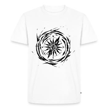 Compass - Men's Premium Organic T-Shirt - white - Front - Nico (187cm)