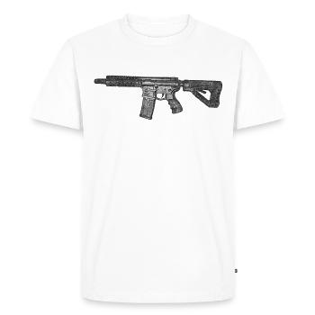 M4 - Dessin - T-shirt Premium bio Homme - blanc - Devant - Nico (187cm)