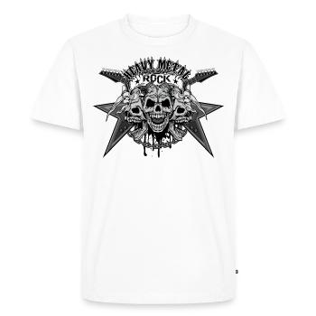 Idée cadeau musique rock heavy metal - T-shirt Premium bio Homme - blanc - Devant - Nico (187cm)