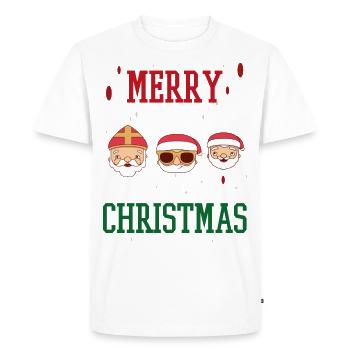 Joyeux Noël Familles Freiertage Logo - T-shirt Premium bio Homme - blanc - Devant - Nico (187cm)