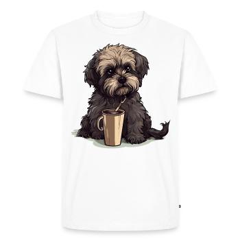 Bolonka Zwetna Puppy Dog fière maîtresse pour - T-shirt Premium bio Homme - blanc - Devant - Nico (187cm)
