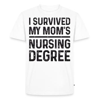 Je suis diplômée de l’école d’infirmières - T-shirt Premium bio Homme - blanc - Devant - Nico (187cm)