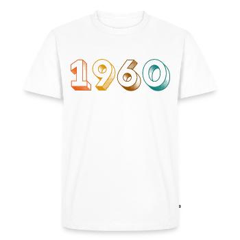millésime 1960 - T-shirt Premium bio Homme - blanc - Devant - Nico (187cm)