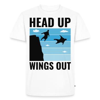 Wingsuit volant Base Jumping Parachutisme Wingsuit - T-shirt Premium bio Homme - blanc - Devant - Nico (187cm)
