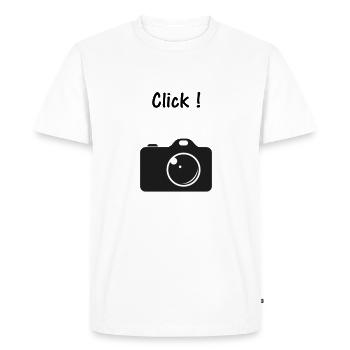 Camera Photo Click - Men's Premium Organic T-Shirt - white - Front - Nico (187cm)