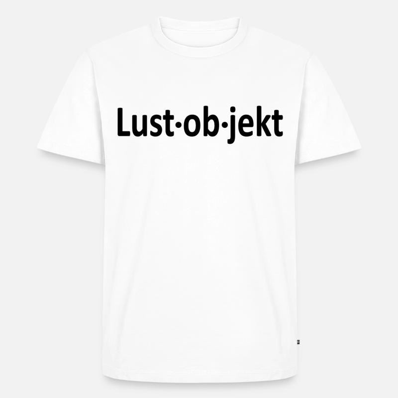 Lustobjekt -Version Rechtschreibung-schwarz - Männer Premium Bio T-Shirt - Weiß