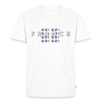 GO GO GO FRANCE - T-shirt Premium bio Homme - blanc - Devant - Nico (187cm)
