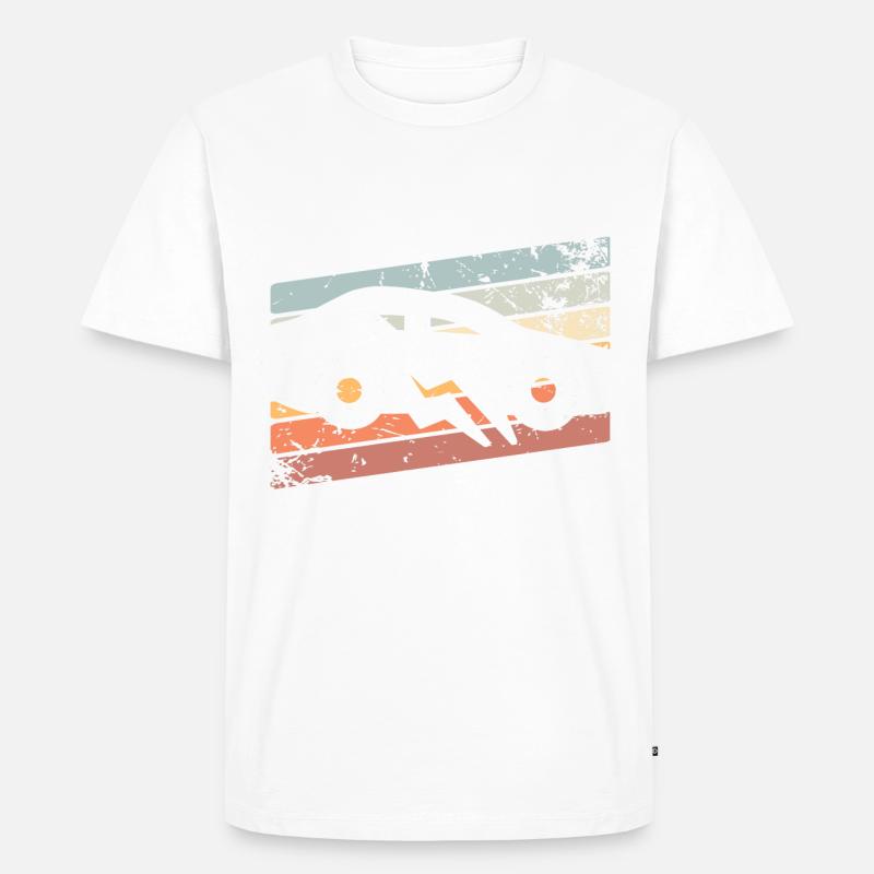 E-Auto Elektroauto - Männer Premium Bio T-Shirt - Weiß
