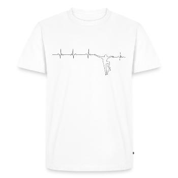 skateboard - Men's Premium Organic T-Shirt - white - Front - Nico (187cm)