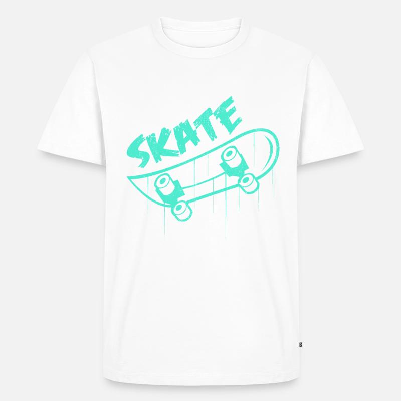 skateboard - Men's Premium Organic T-Shirt - white