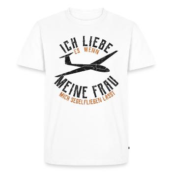 Cadeau de planeur de planeur - T-shirt Premium bio Homme - blanc - Devant - Nico (187cm)
