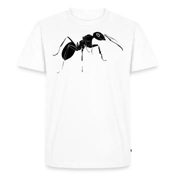 Ants - Men's Premium Organic T-Shirt - white - Front - Nico (187cm)