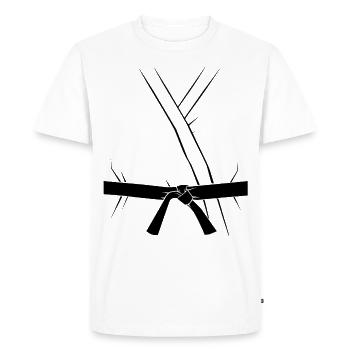 Martial Arts Kickboxing Karate Taekwondo Gift - Men's Premium Organic T-Shirt - white - Front - Nico (187cm)