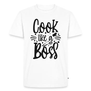Cuisson - T-shirt Premium bio Homme - blanc - Devant - Nico (187cm)