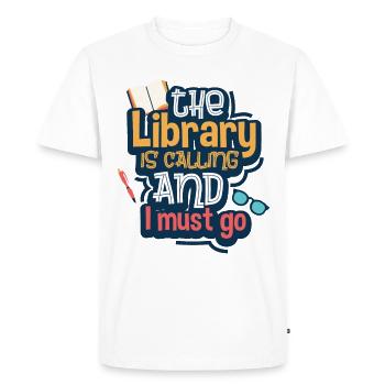 Read books - Men's Premium Organic T-Shirt - white - Front - Nico (187cm)