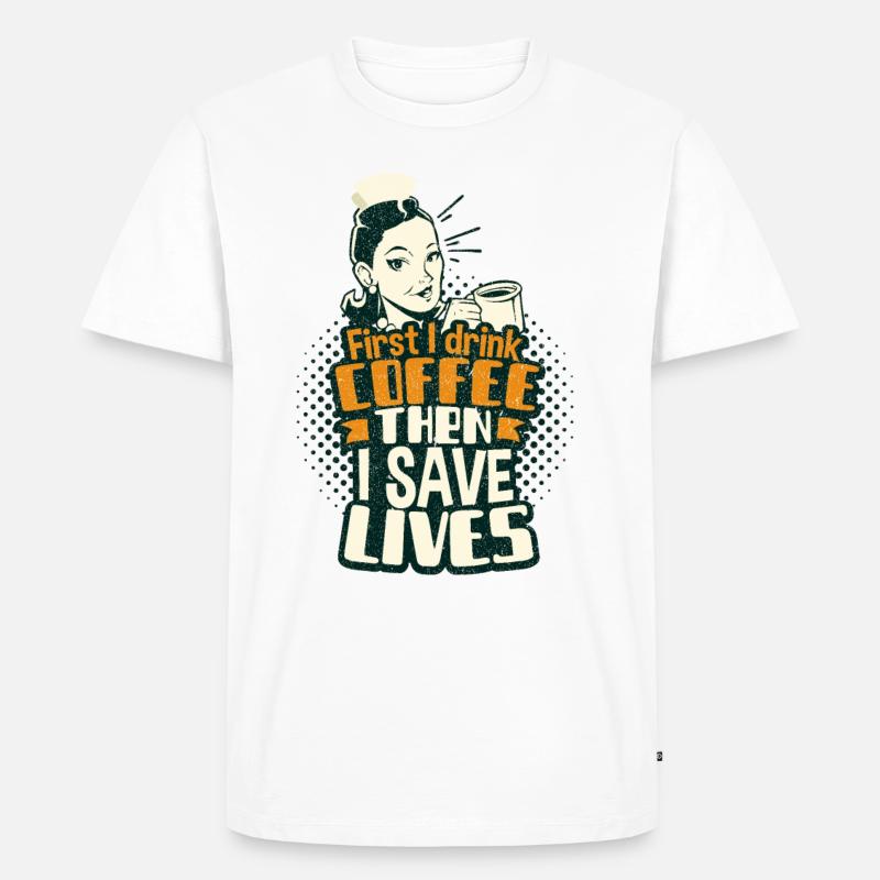 Krankenschwester - Männer Premium Bio T-Shirt - Weiß