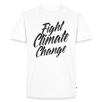 Le changement climatique - T-shirt Premium bio Homme - blanc - Devant - Nico (187cm)