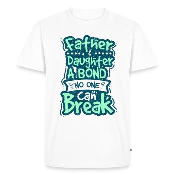Père et fille - T-shirt Premium bio Homme - blanc - Devant - Nico (187cm)