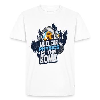 Physique de la bombe atomique - T-shirt Premium bio Homme - blanc - Devant - Nico (187cm)