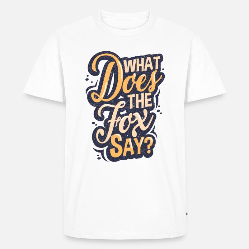 Fuchs - Männer Premium Bio T-Shirt - Weiß