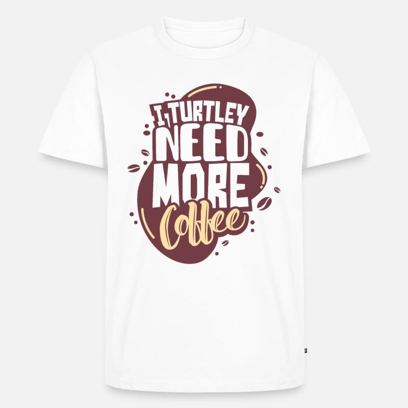 Schildkröte Kaffee - Männer Premium Bio T-Shirt - Weiß