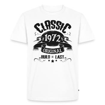 Année de naissance 1972 - T-shirt Premium bio Homme - blanc - Devant - Nico (187cm)
