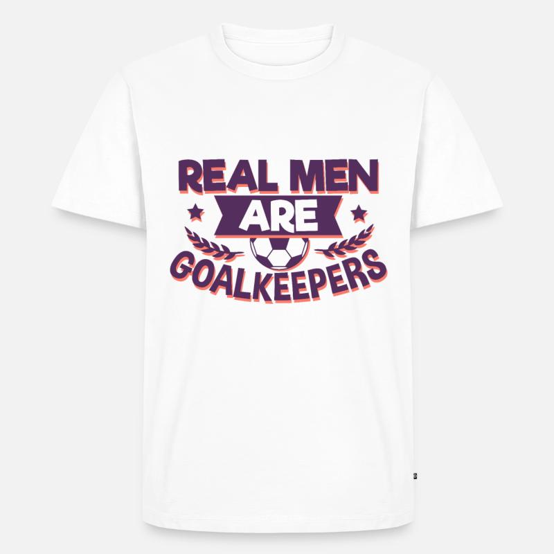 Torwart Fußball - Männer Premium Bio T-Shirt - Weiß