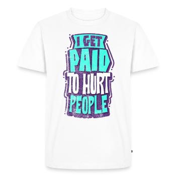 Physiothérapeute - T-shirt Premium bio Homme - blanc - Devant - Nico (187cm)