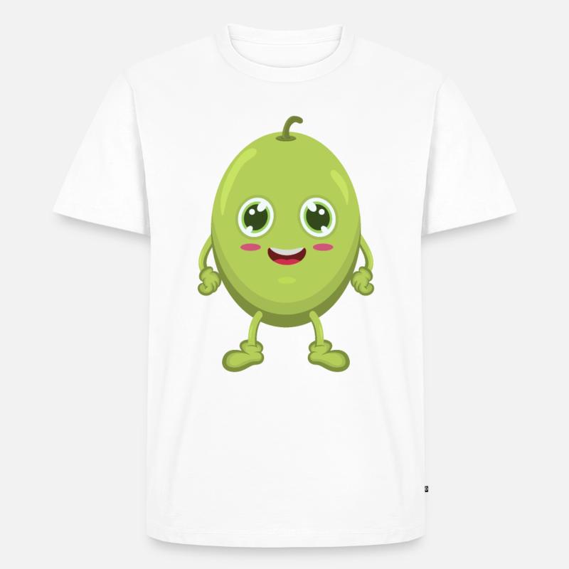 Olive - Männer Premium Bio T-Shirt - Weiß