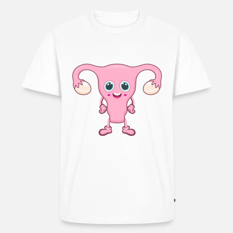 Gebärmutter Hebamme - Männer Premium Bio T-Shirt - Weiß