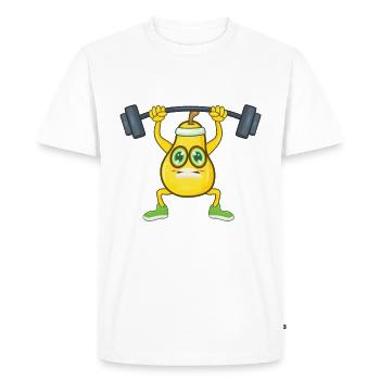 Fitness Sports Pear - Men's Premium Organic T-Shirt - white - Front - Nico (187cm)