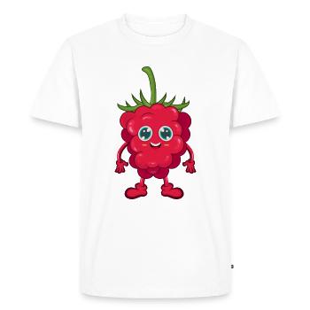 raspberry - Men's Premium Organic T-Shirt - white - Front - Nico (187cm)