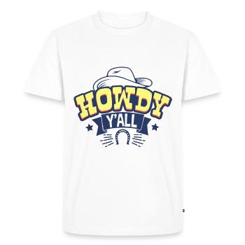 Cowboy cheval cavalier - T-shirt Premium bio Homme - blanc - Devant - Nico (187cm)