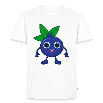 Bilberry blueberry - Men's Premium Organic T-Shirt - white - Front - Nico (187cm)