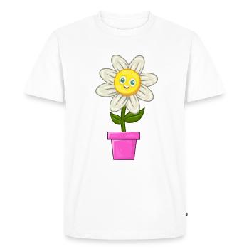 Marguerite - T-shirt Premium bio Homme - blanc - Devant - Nico (187cm)