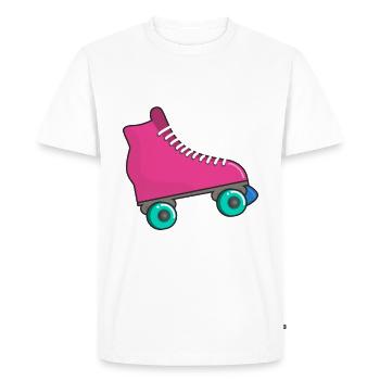 Roller skates in pink roller skating - Men's Premium Organic T-Shirt - white - Front - Nico (187cm)