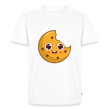 Biscuit aux biscuits - T-shirt Premium bio Homme - blanc - Devant - Nico (187cm)