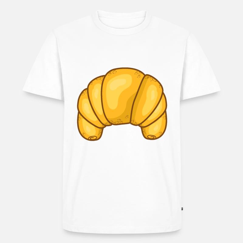 Croissant - Männer Premium Bio T-Shirt - Weiß