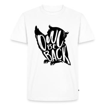 hibou - T-shirt Premium bio Homme - blanc - Devant - Nico (187cm)