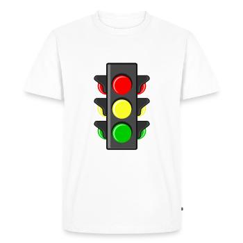 Feu de circulation permis de conduire école de conduite - T-shirt Premium bio Homme - blanc - Devant - Nico (187cm)